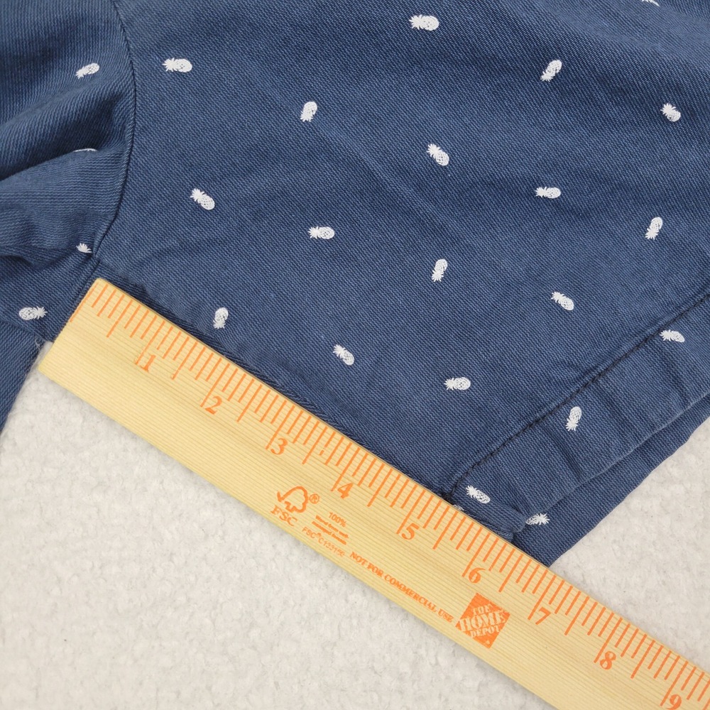 Hollister Epic Flex Flat Front Shorts Mens 28 Blue Pineapple Print 7 Inch Inseam - Picture 3 of 9